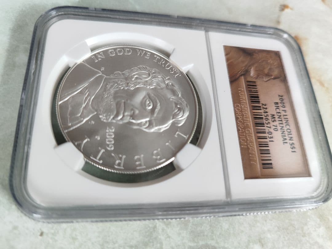 ★最高鑑定 2009年 アメリカ リンカーン 1ドル 銀貨 NGC MS70