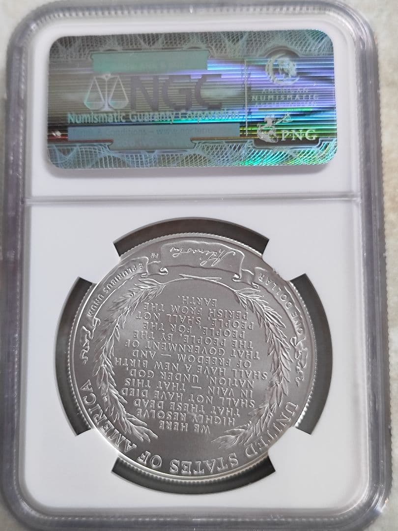 ★最高鑑定 2009年 アメリカ リンカーン 1ドル 銀貨 NGC MS70