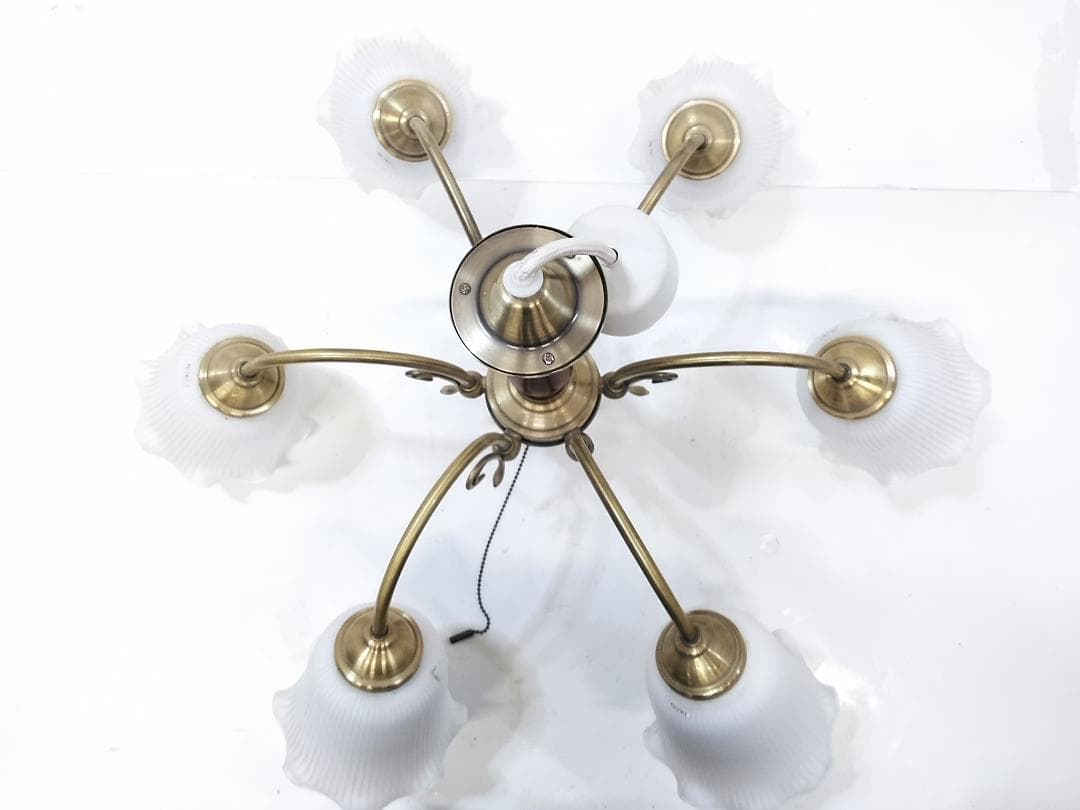 コイズミ BAE5601 アンティーク調 シャンデリア 照明器具 6灯★