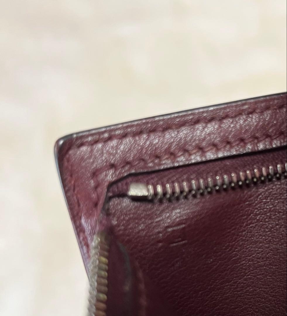 にゃ〜★ さま専用HERMESエルメス二つ折り財布 ボルドーレア品