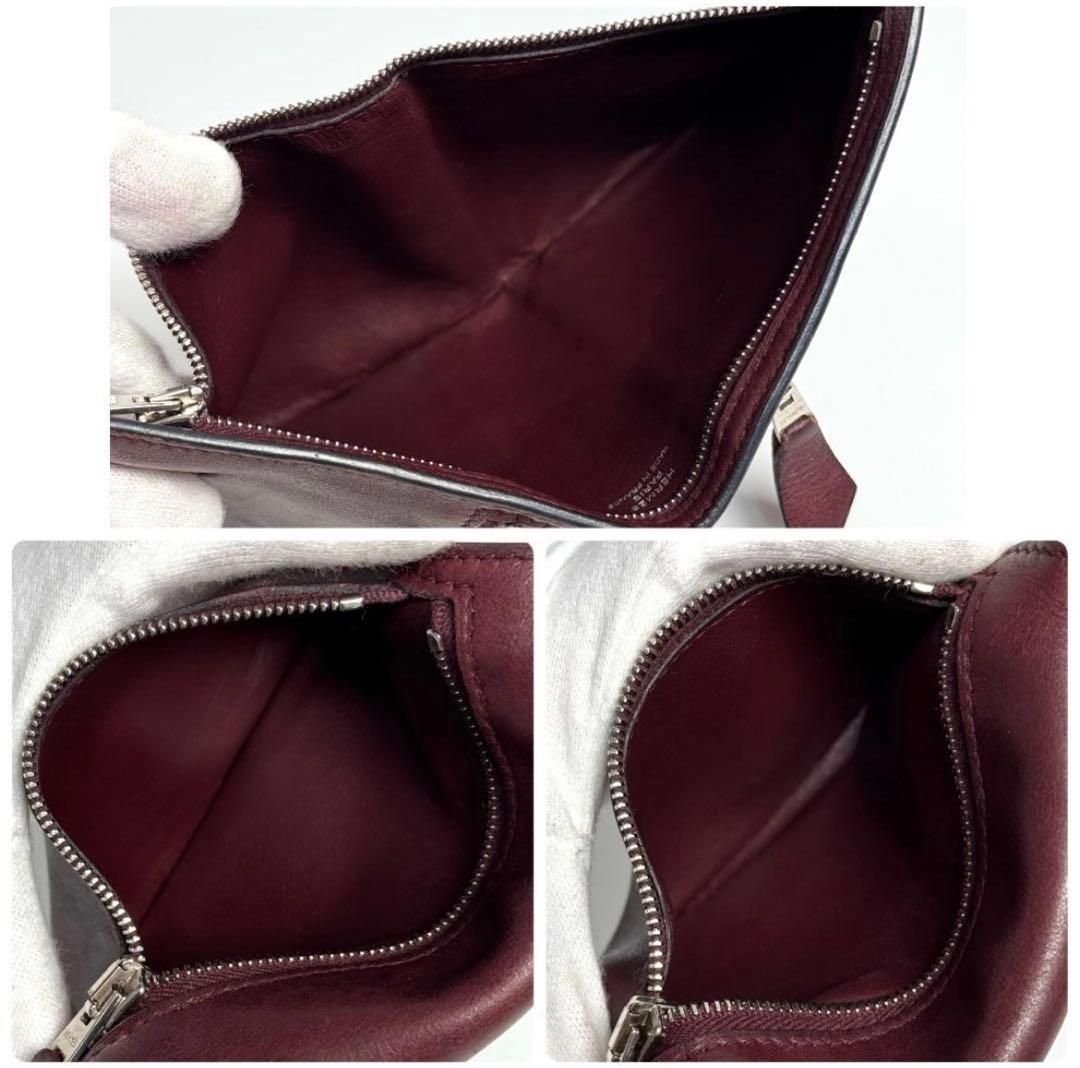にゃ〜★ さま専用HERMESエルメス二つ折り財布 ボルドーレア品