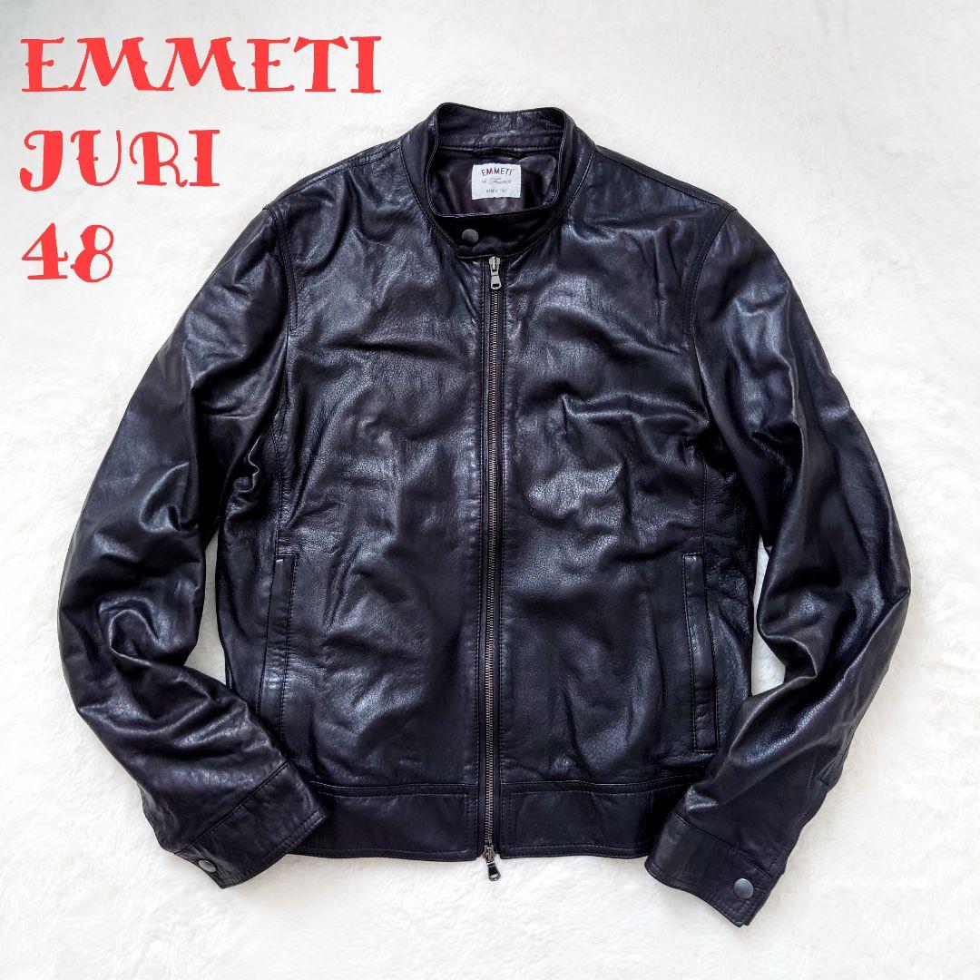 ジャケット・アウター EMMETI BIKER JACKET IN LAMBSKIN NAPPA