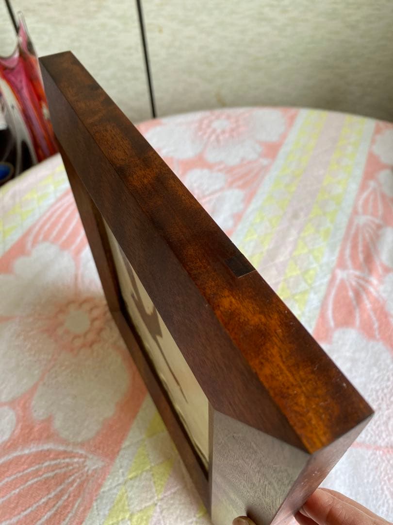 船木研児　スリップウェア　陶板　鳥　額装