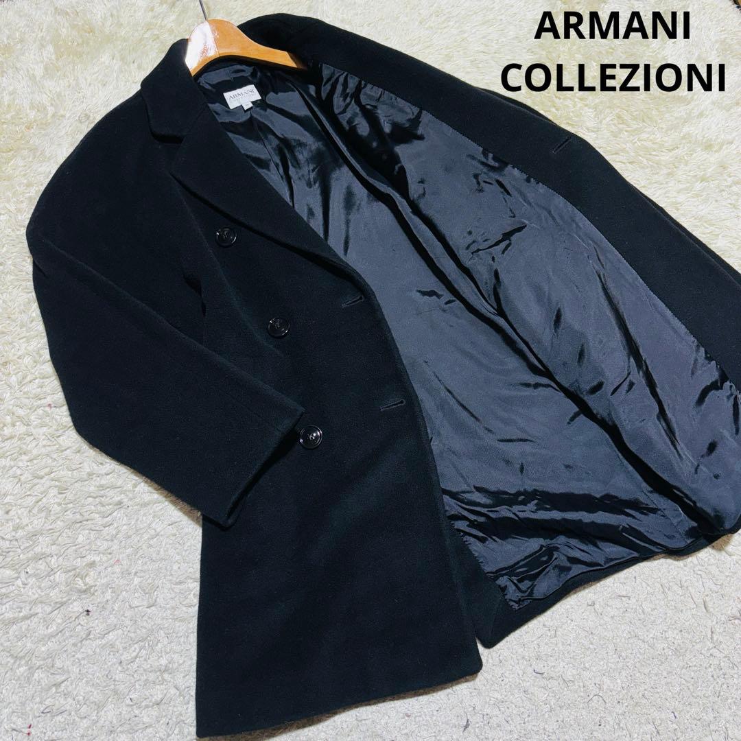 ✨極美品✨ARMANI COLLEZIONI チェスターコート カシミヤ 黒