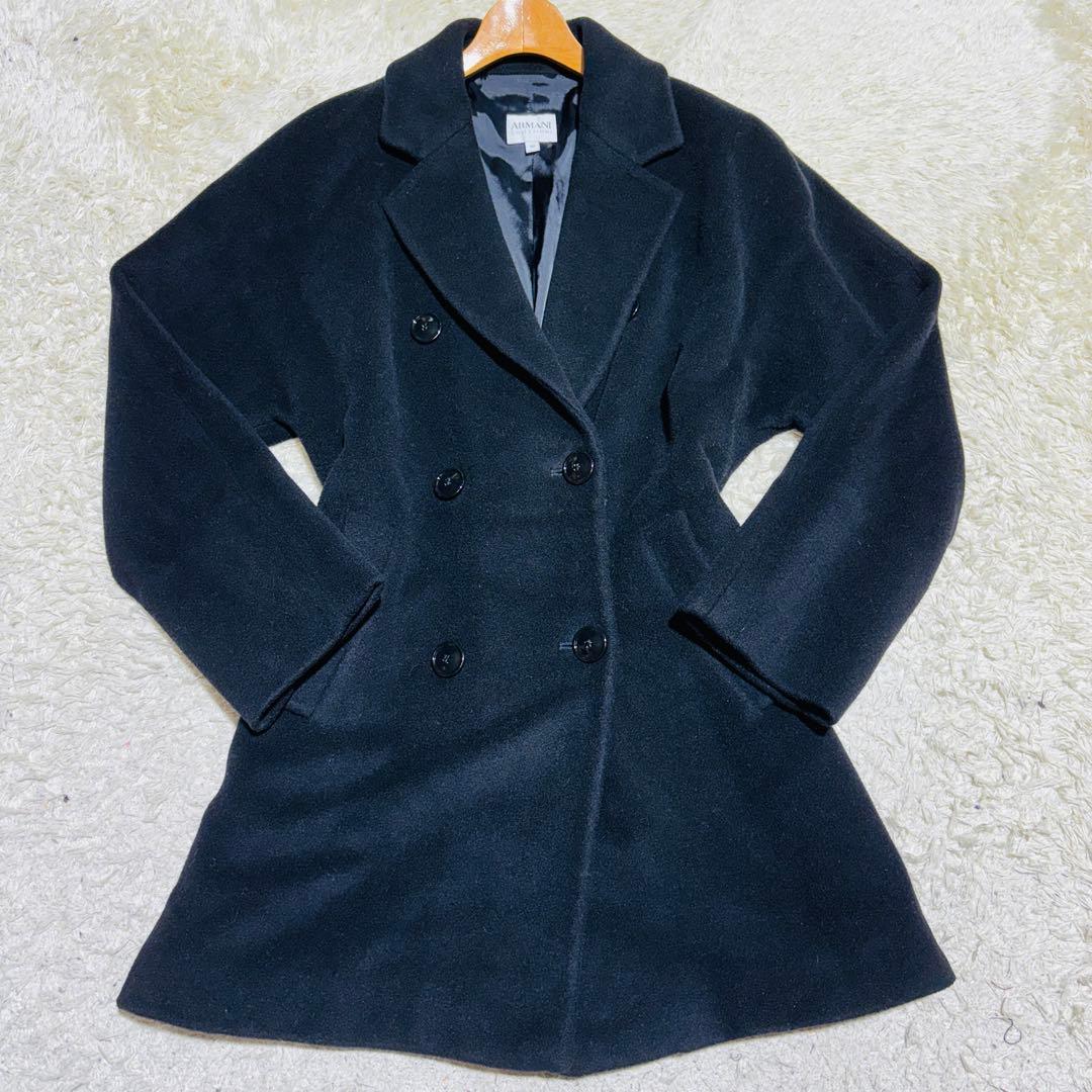 ✨極美品✨ARMANI COLLEZIONI チェスターコート カシミヤ 黒