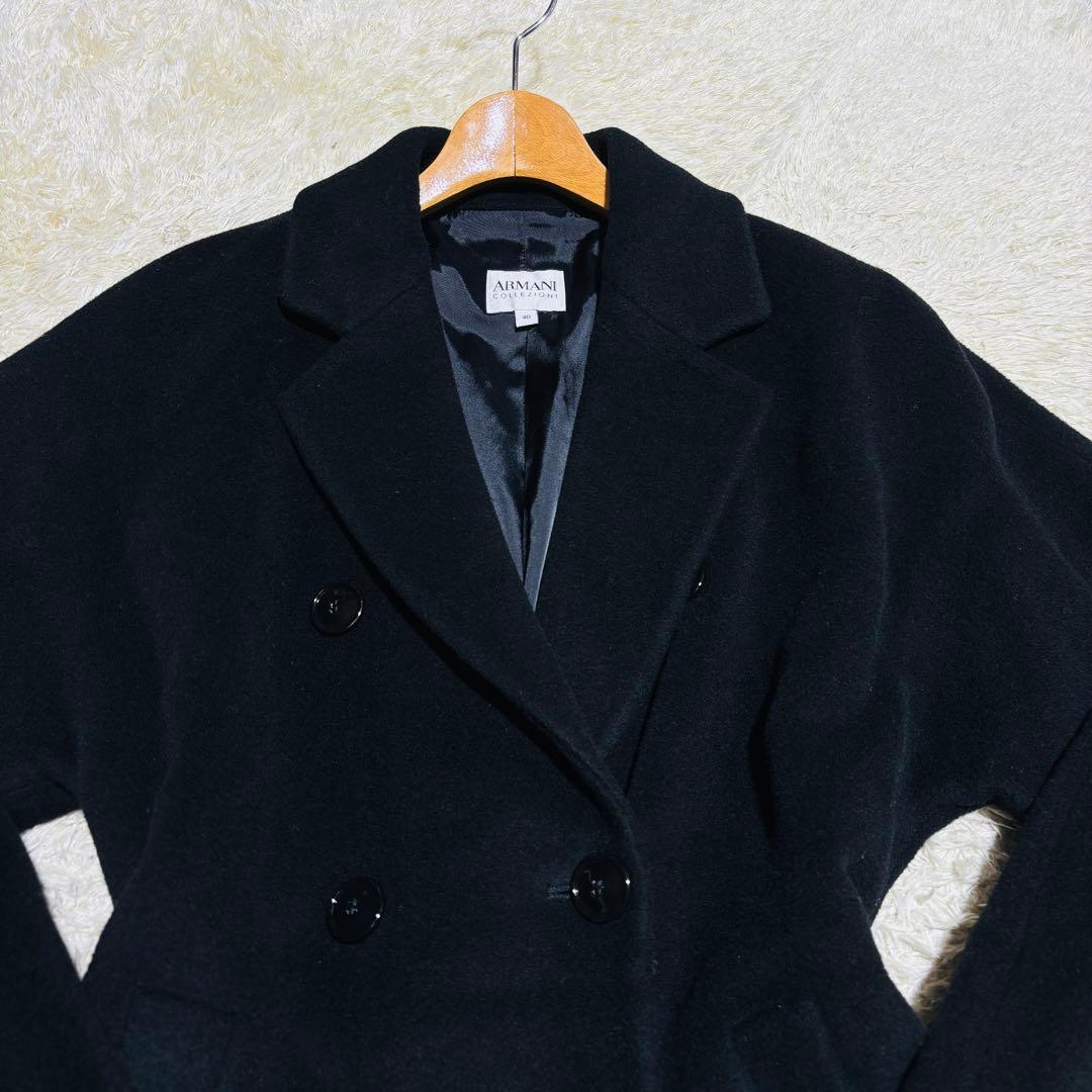 ✨極美品✨ARMANI COLLEZIONI チェスターコート カシミヤ 黒