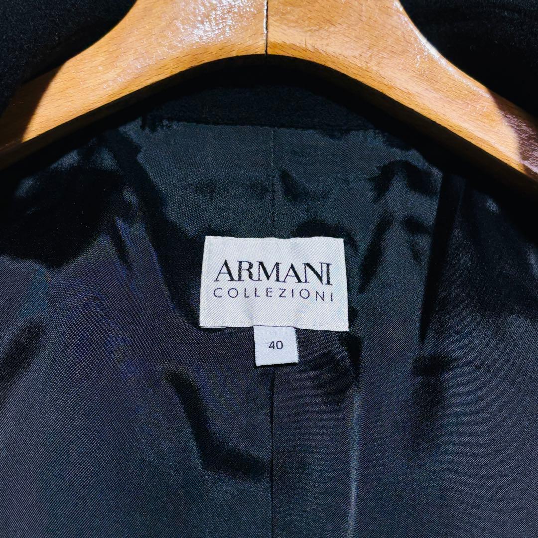 ✨極美品✨ARMANI COLLEZIONI チェスターコート カシミヤ 黒