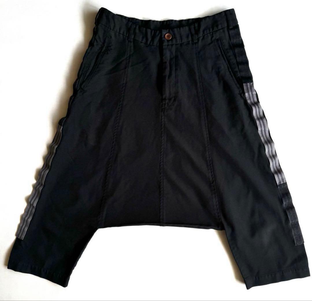 コムデギャルソン コムコム ポリ縮 サイドライン サルエルパンツ S