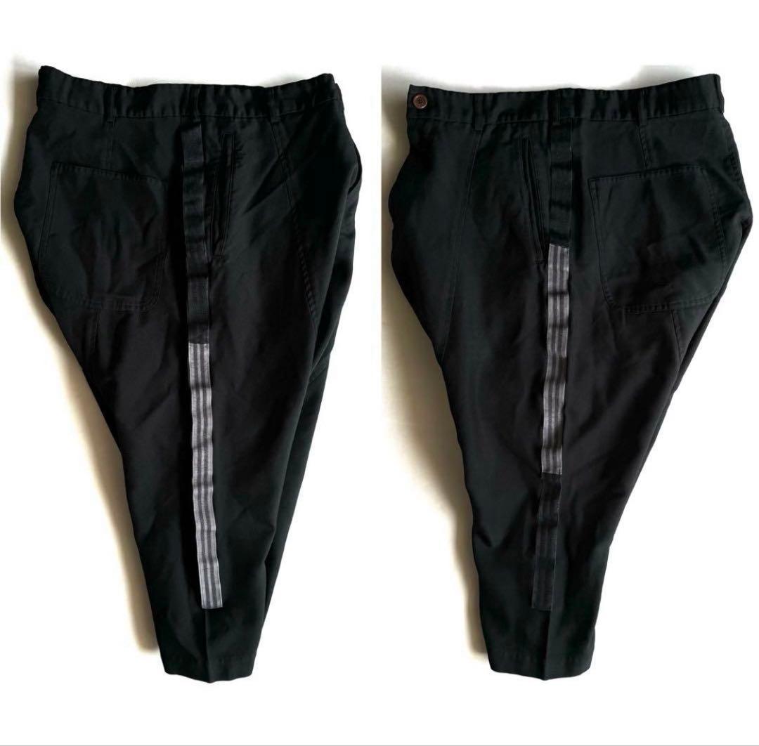 コムデギャルソン コムコム ポリ縮 サイドライン サルエルパンツ S