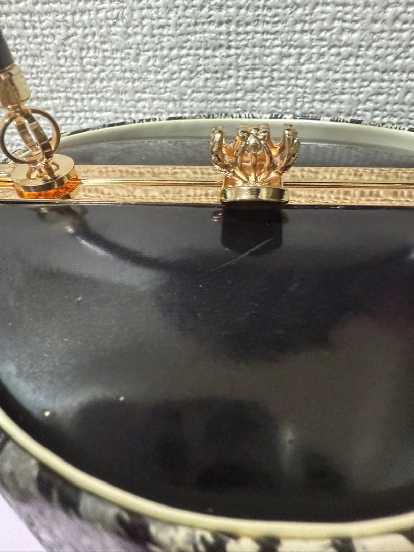 (美品)レオパード柄 和装用バッグと草履セット