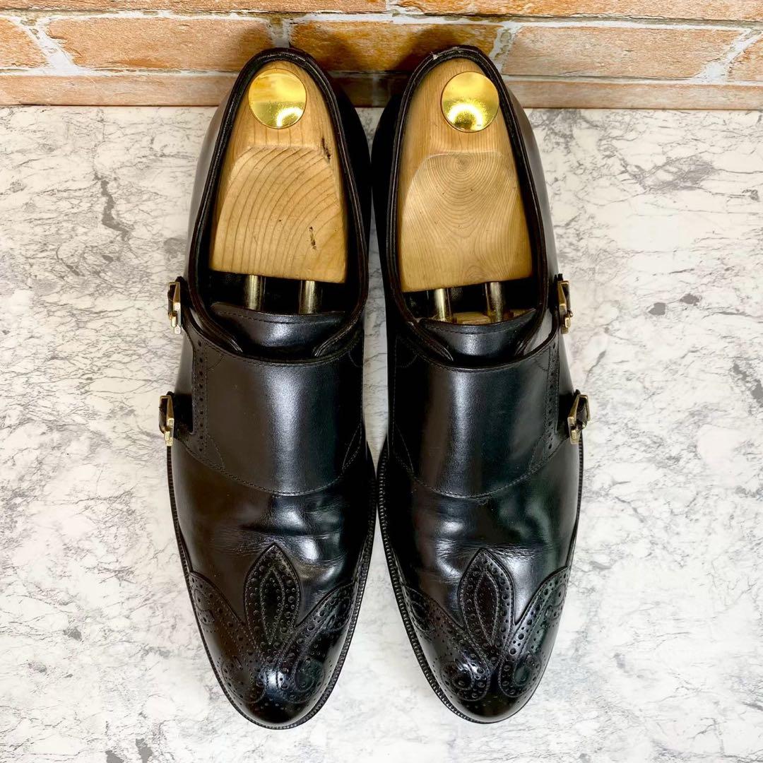 【メンズブランド革靴】ルイヴィトン 8ブラック NI0036　ダブルモンク　黒