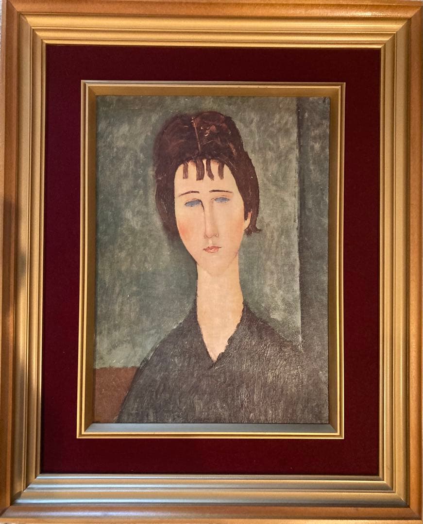 アメデオ・モディリアーニ　婦人像「La Fanciulla～」複製画　F4号