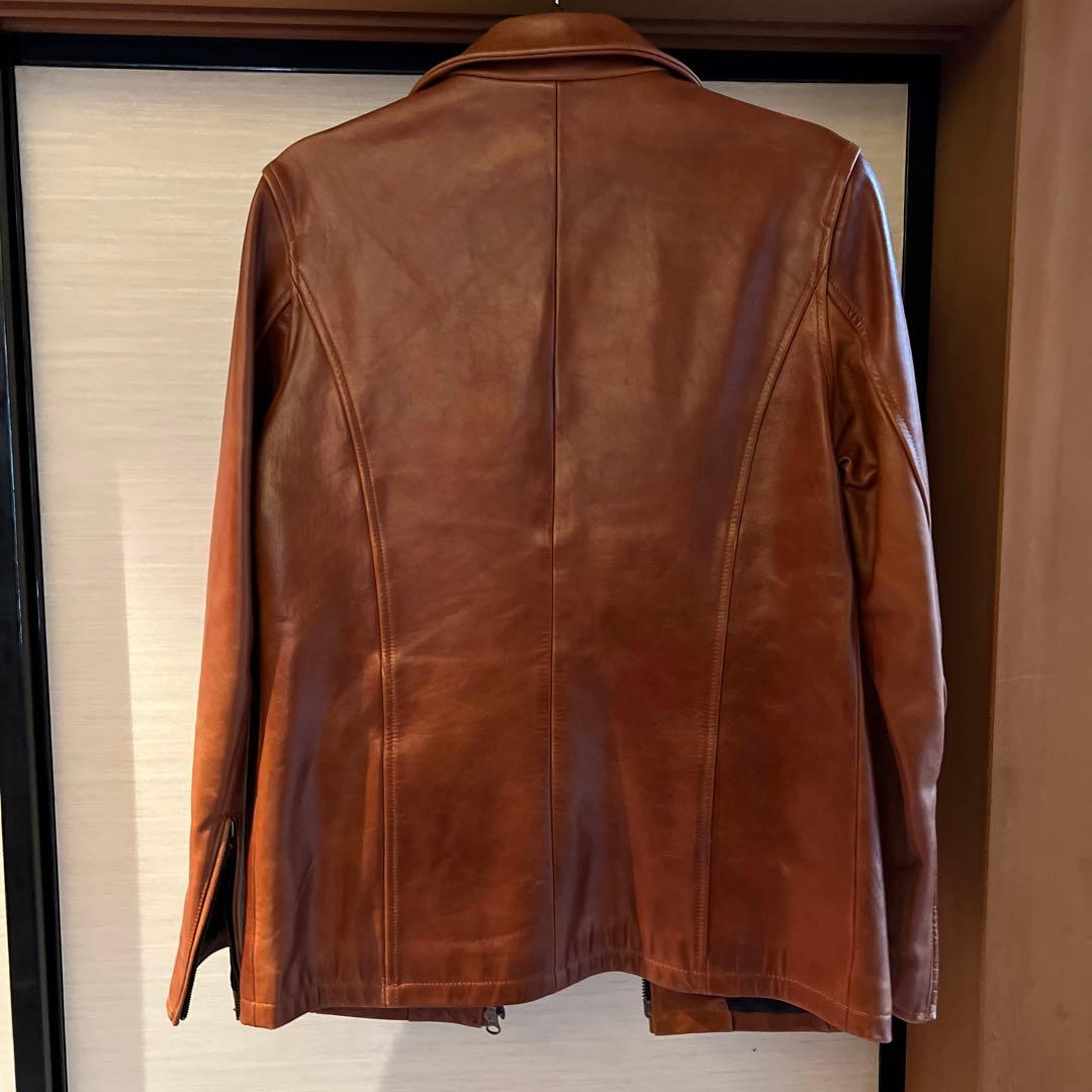 SCHAFFEN ブラウン レザー シングルライダース 希少ホースハイド馬革