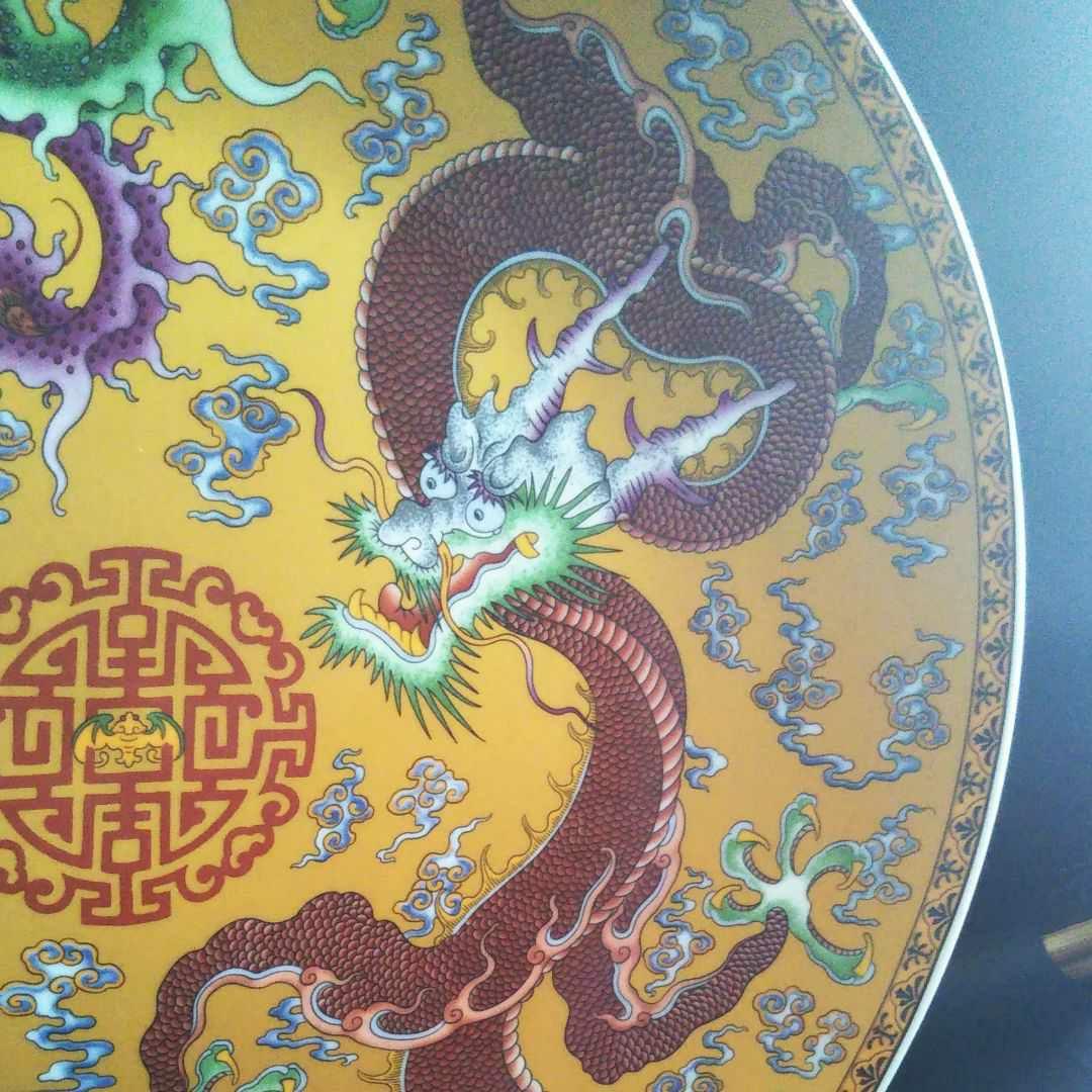 ※中国古美術/粉彩龍鳳凰紋大瓶/(底款:大清乾隆年製)