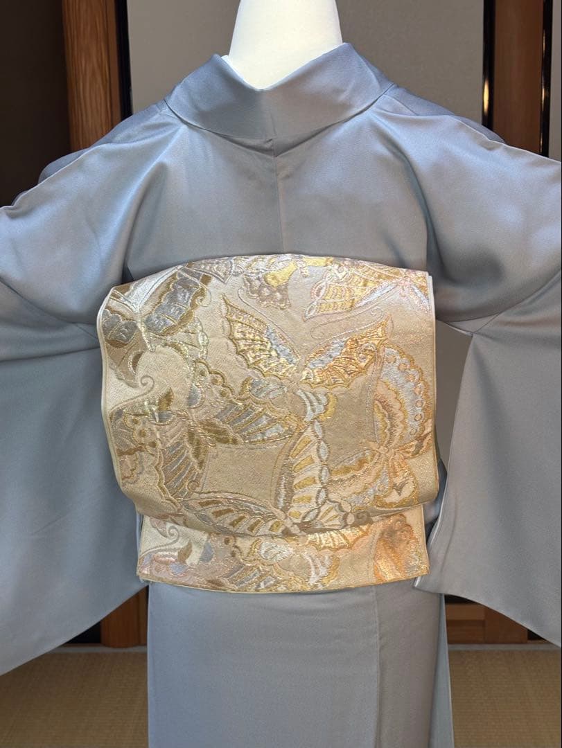 正絹訪問着　袋帯　２点セット