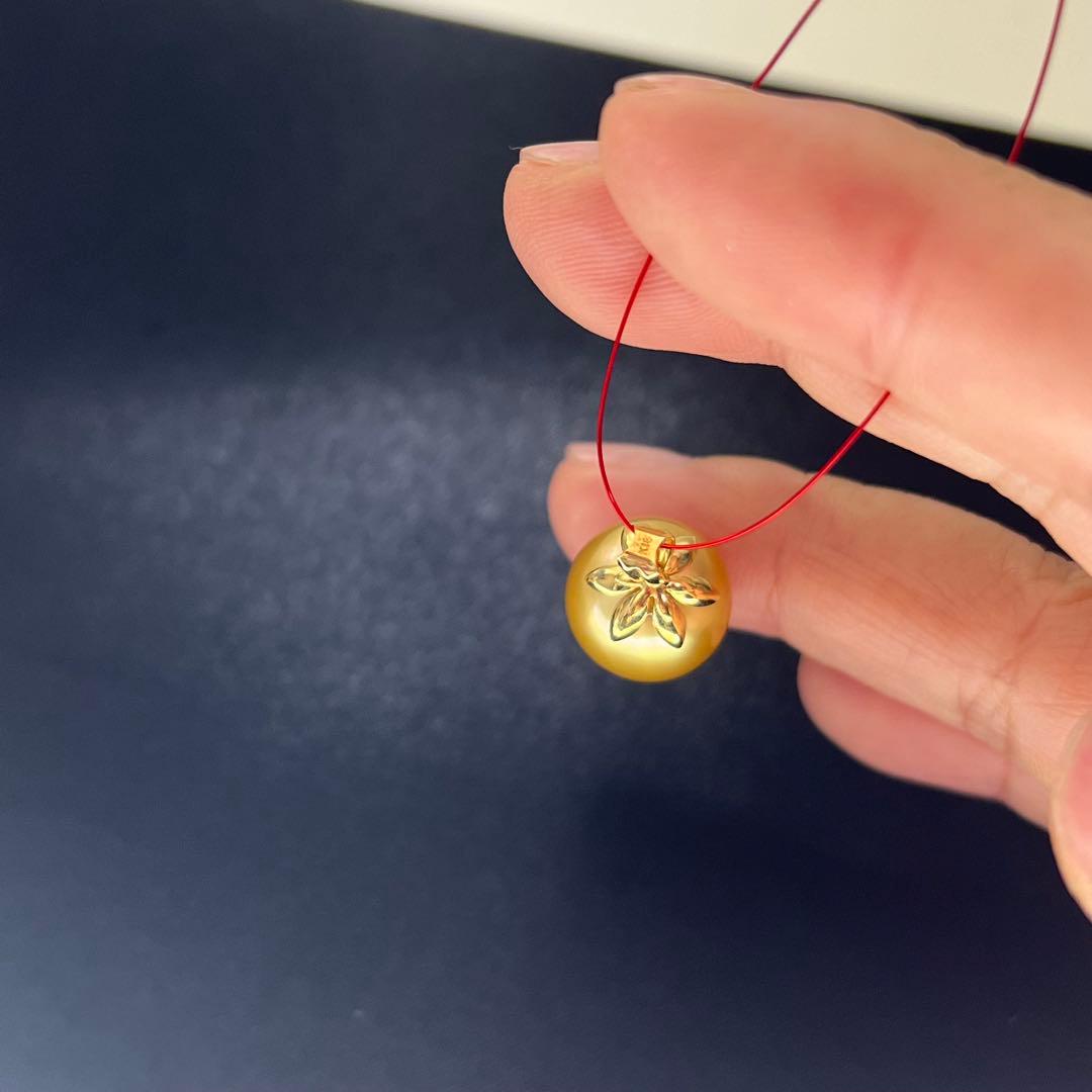 【新品未使用】南洋真珠ペンダント K18 12.5-13mm ゴールド