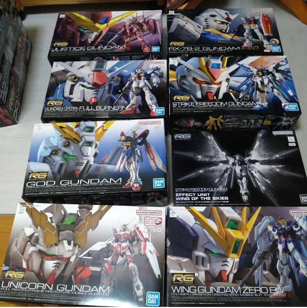 RGガンプラセット　10体+水転写式デカール+オプション