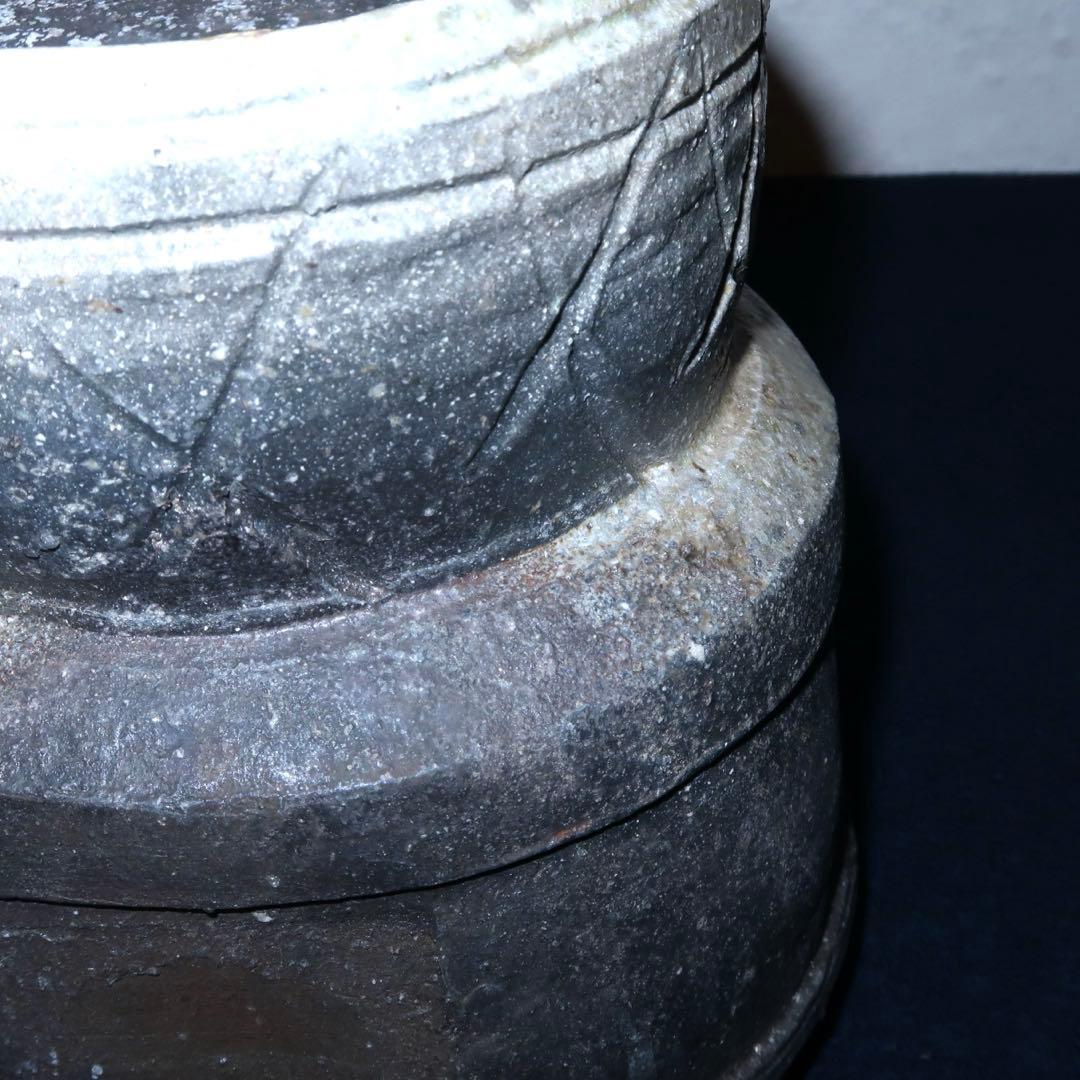 【茶道具】那波翔英作　丹波焼　窯変双耳水指