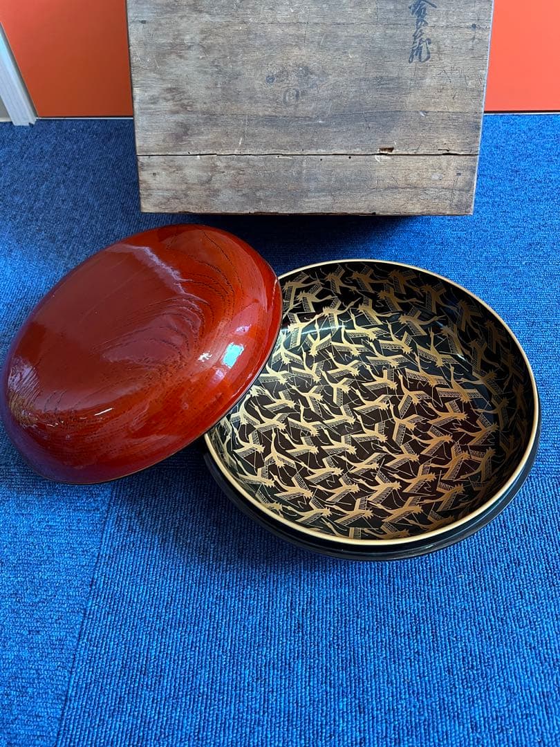 1059  金蒔絵　平喰籠　時代物