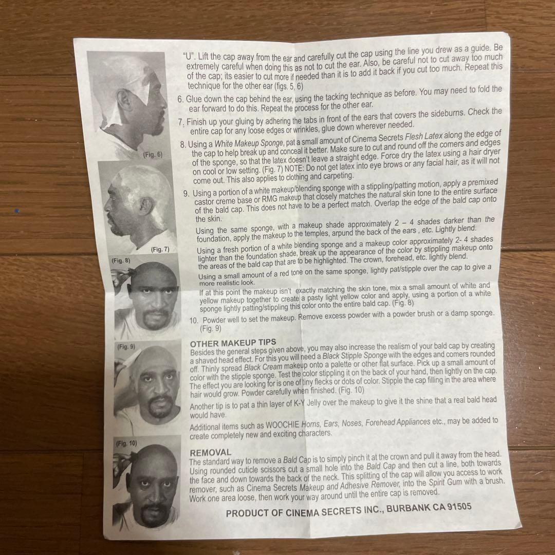 ボールドキャップ ナチュラル（肌色Bald Capボウズ頭 はげかつら特殊メイク