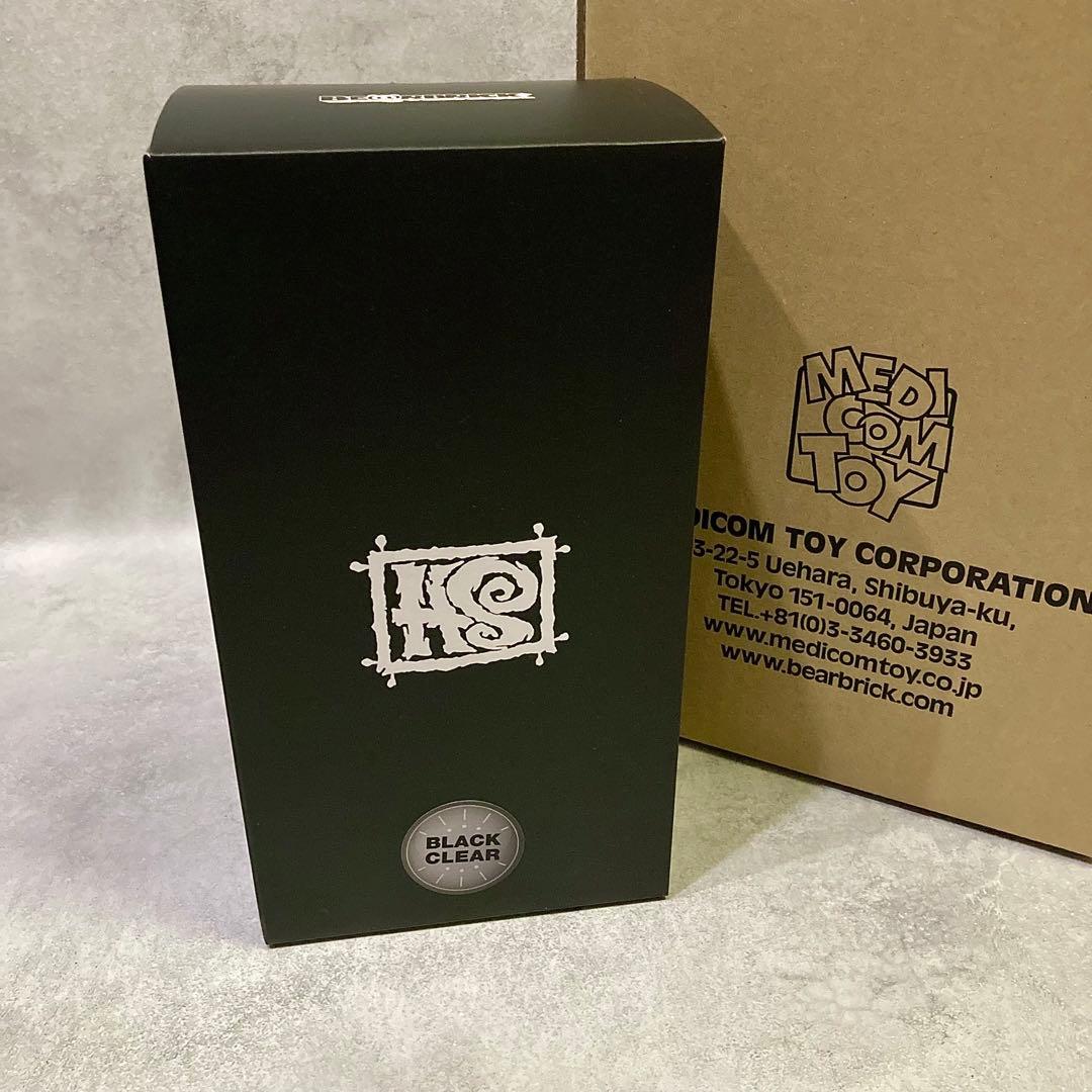 新品正規品 BE@RBRICK HxS 400% CLEAR BLACK