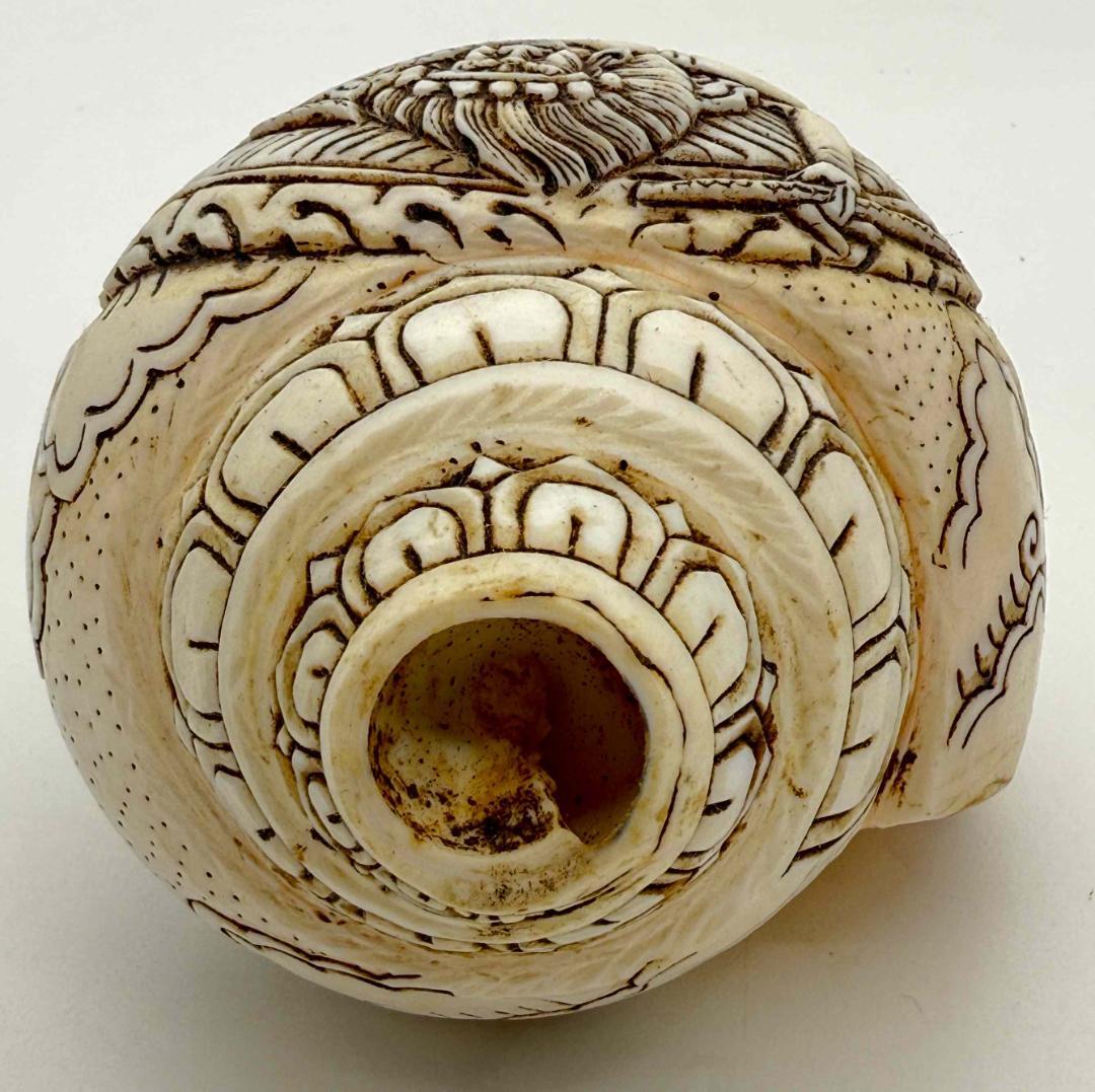 ◆チベット密教法具　法螺貝（シャンカ）クルックラー(赤ターラー)