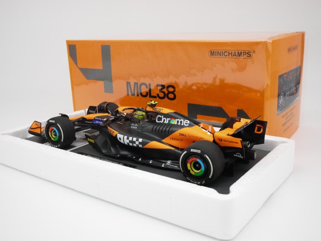まるく1/18 マクラーレン MCL38 マイアミGP 初優勝 L.ノリス