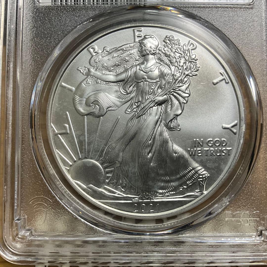 【新品】アメリカン イーグル銀貨2021-W PCGS MS70 T1 シルバー