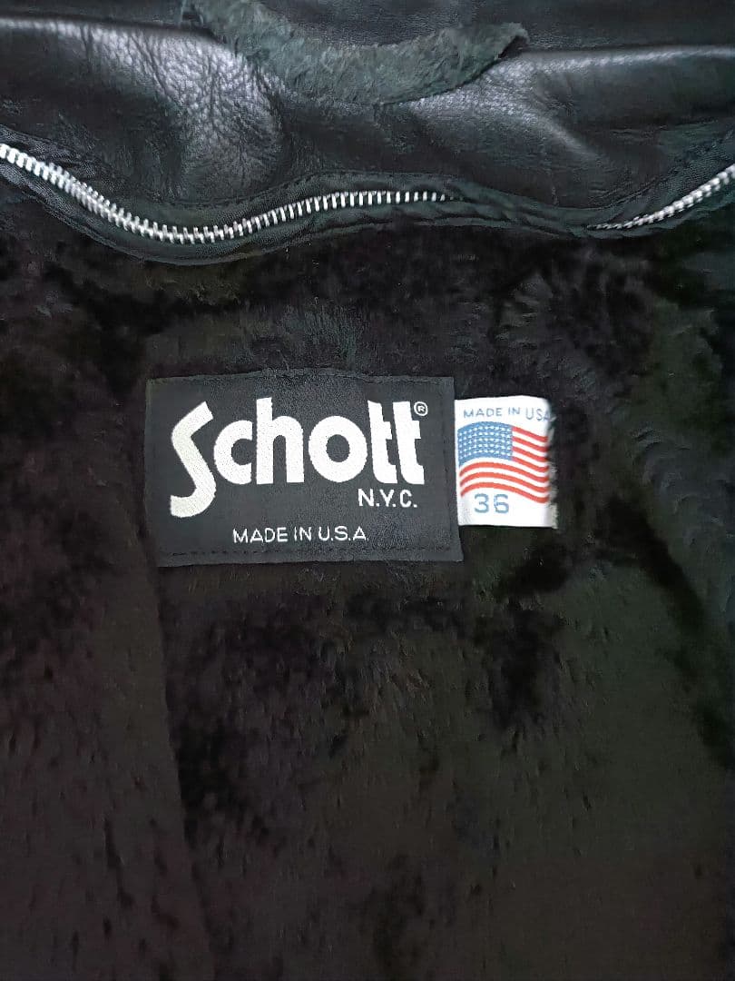 ショット Schott シングルライダース 641 サイズ36　ブラック