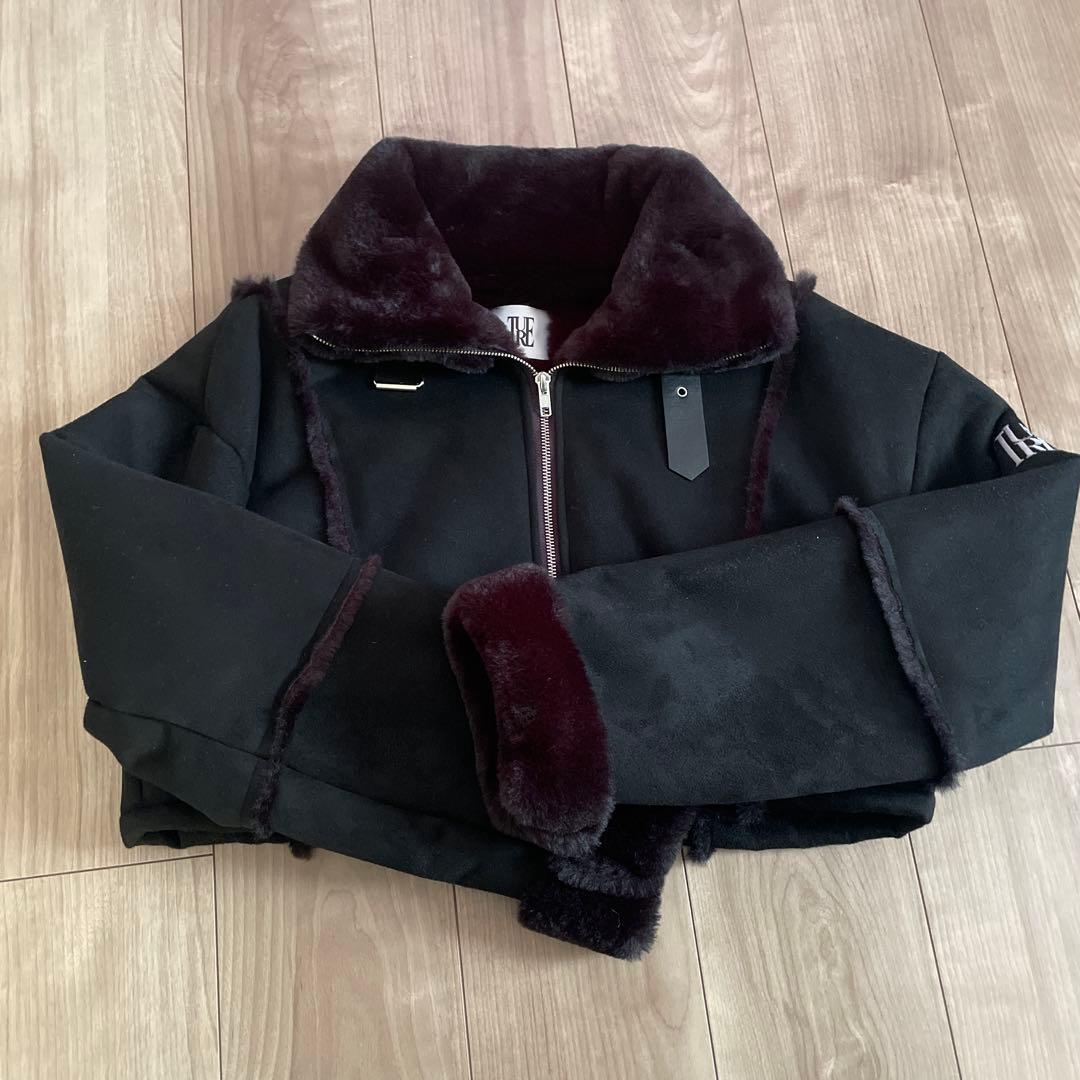 【カリナ着用 ✨】 TRUE ムートンコートBLACK 定価32000