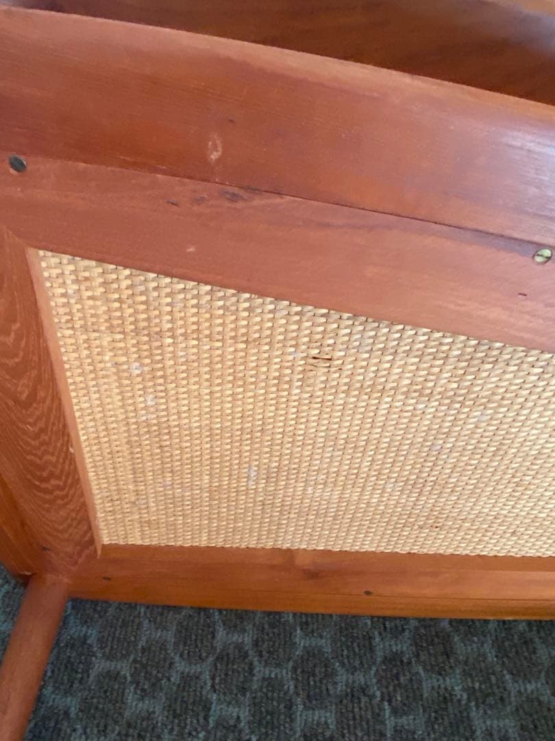 希少　デンマーク　ピーター◦ビッツ　サイドテーブル 　チーク/ラタン