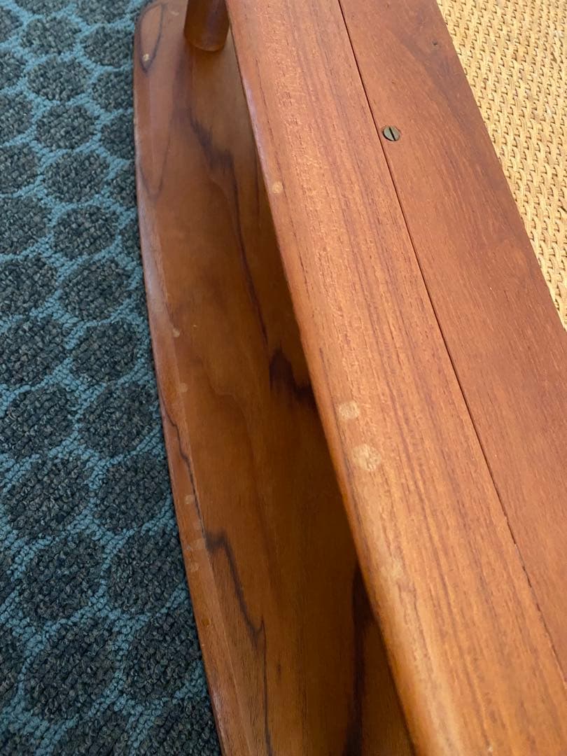 希少　デンマーク　ピーター◦ビッツ　サイドテーブル 　チーク/ラタン