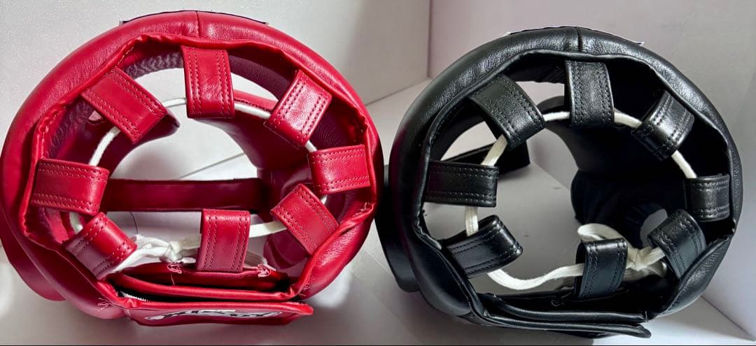 windy フェイスガード　ヘッドギア　Mサイズ　赤/黒セット