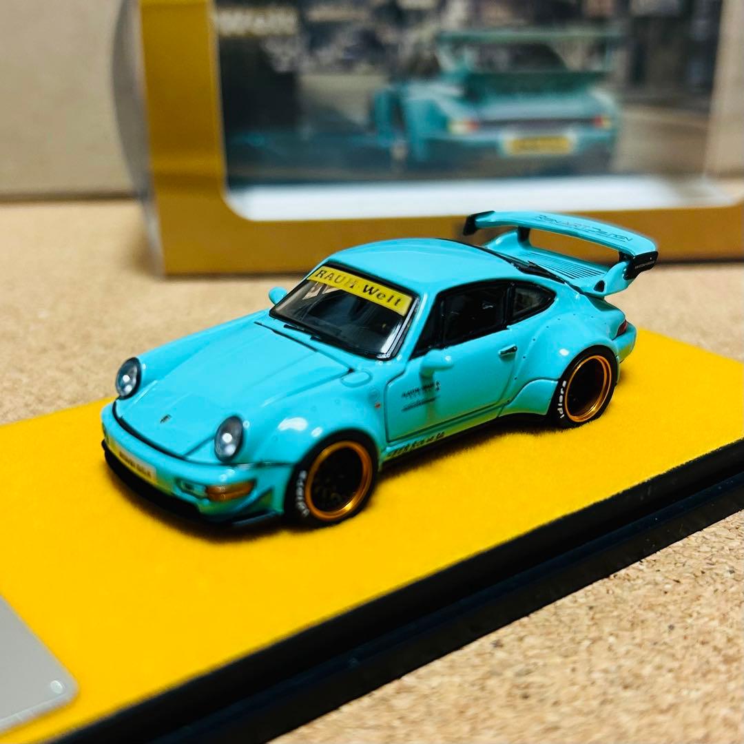 ミニカー PGM 1/64 PORSCHE RWB 964 Tiffany Blue