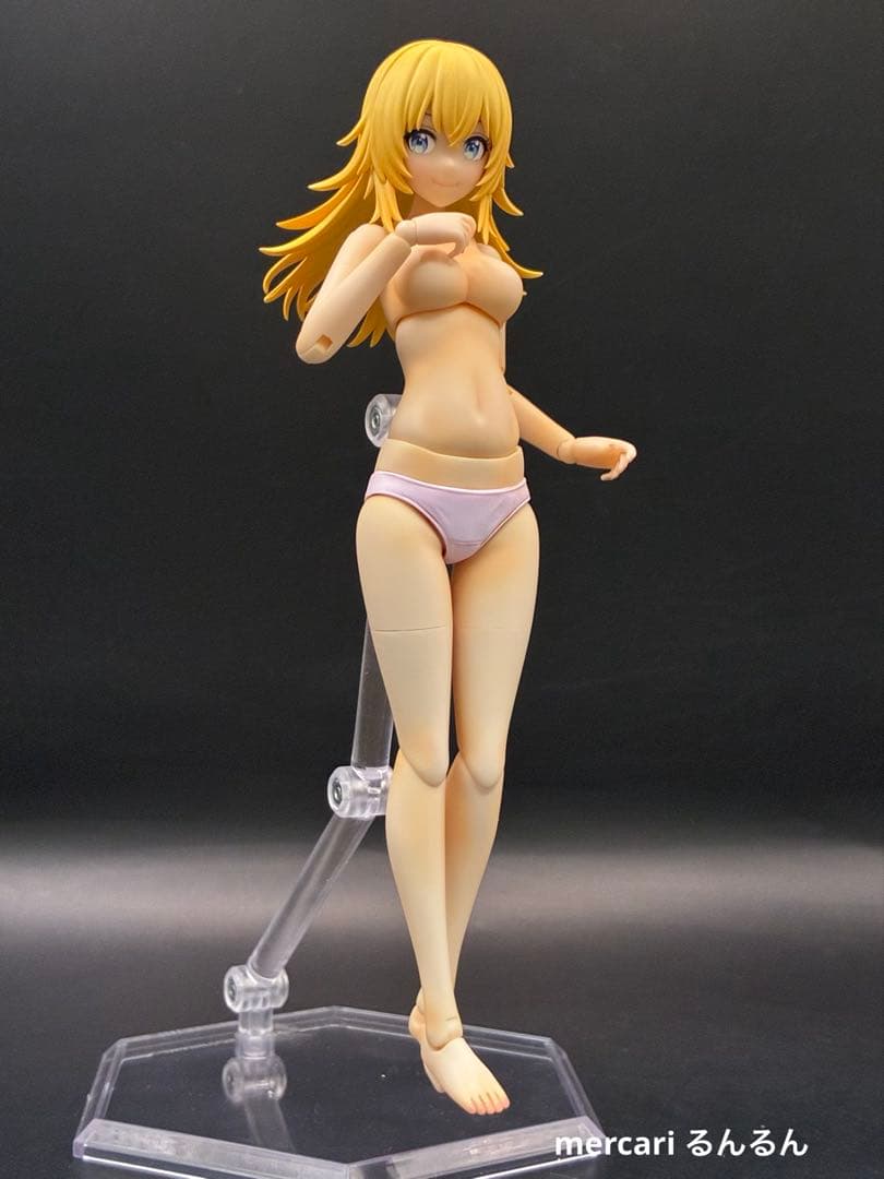 ドレスアップアップボディM＋姫カットポニーテール+ウルフレイヤーカット塗装完成品