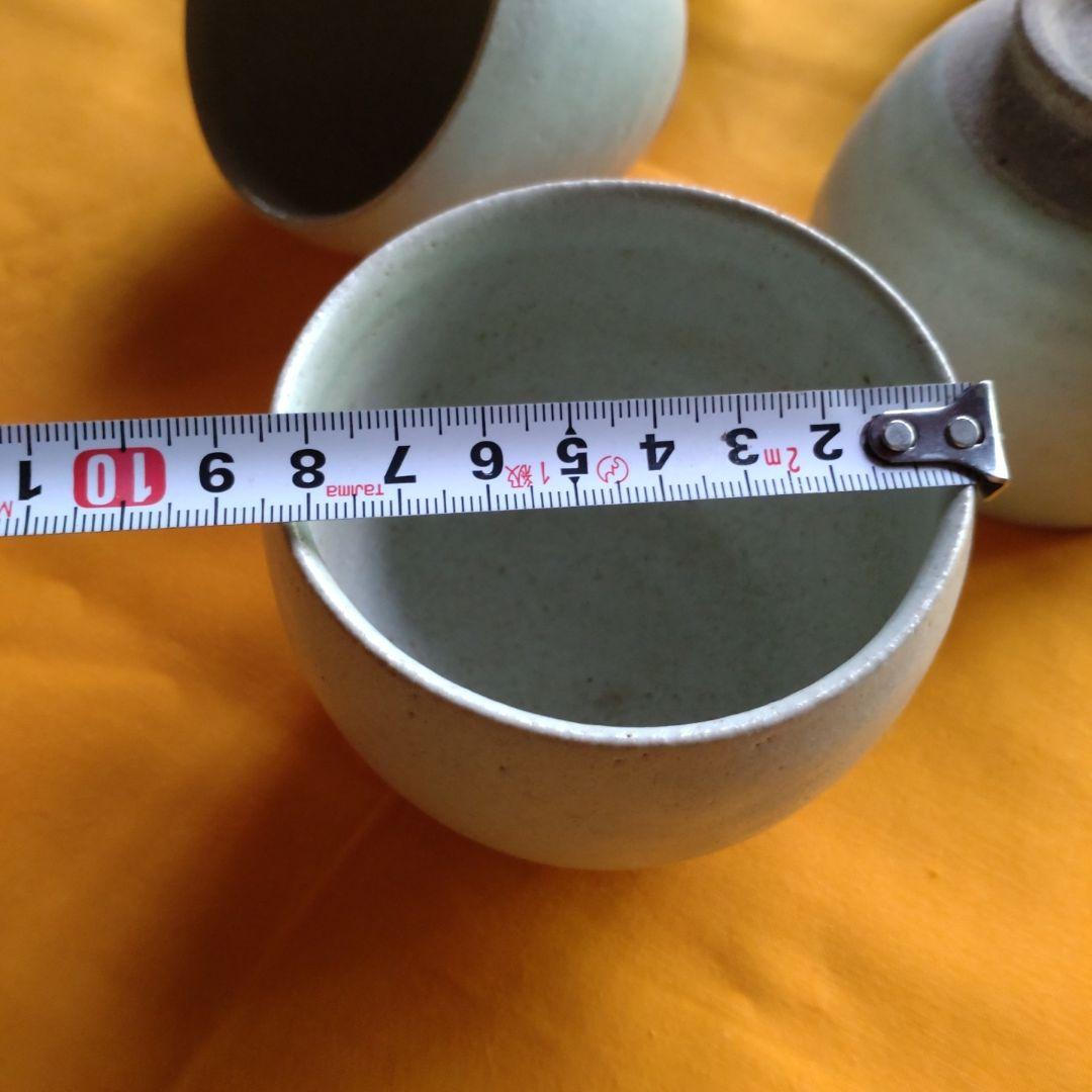 益子　浅野勝　青白磁湯呑五客揃え