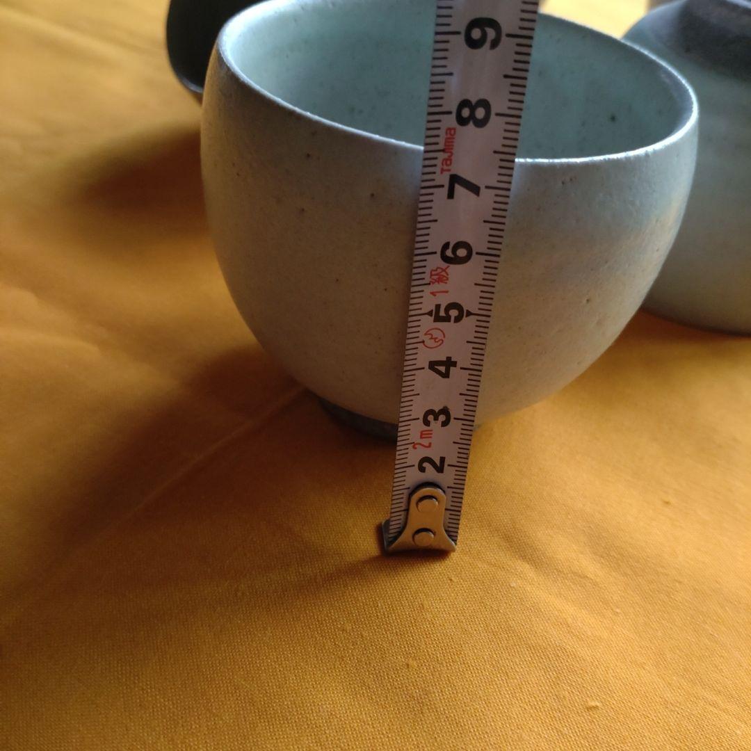 益子　浅野勝　青白磁湯呑五客揃え