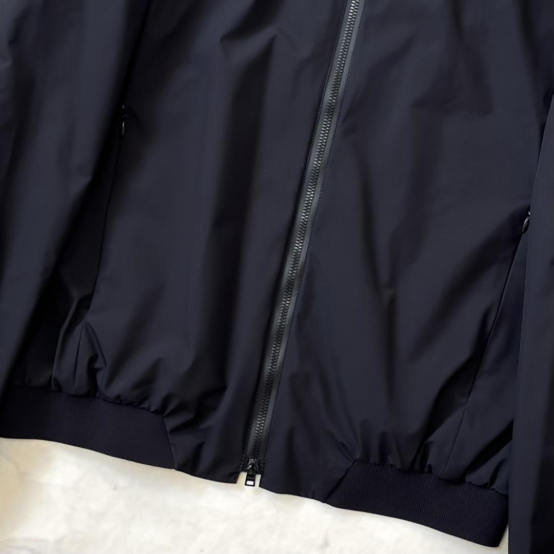 ヘルノ ラミナー ゴア Gore ロゴ ジップアップブルゾン 黒 46 tv1