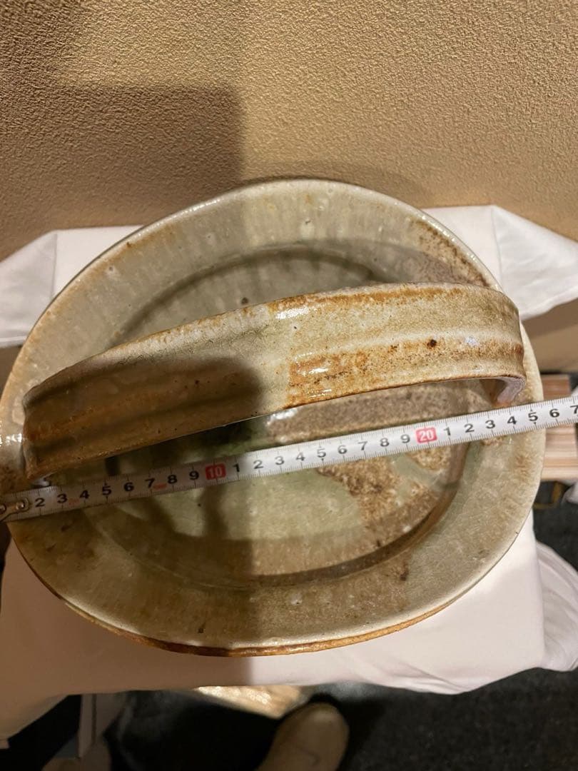 灰釉手付き鉢　陶器　箱無し　作者 小島憲二　
新品未使用