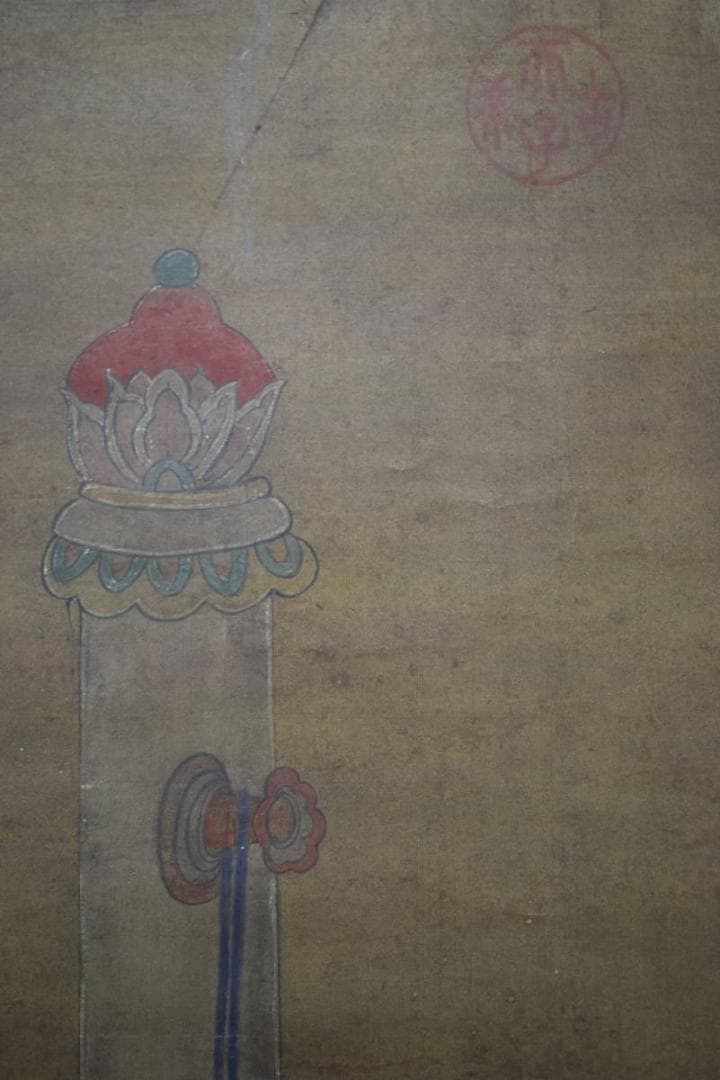 真作/子昴/馬図/中国画？/大幅/布袋屋掛軸HJ-928