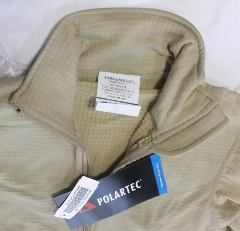 米軍実物ECWCS Level2防寒G3ポーラテック グリッドフリースシャツXS