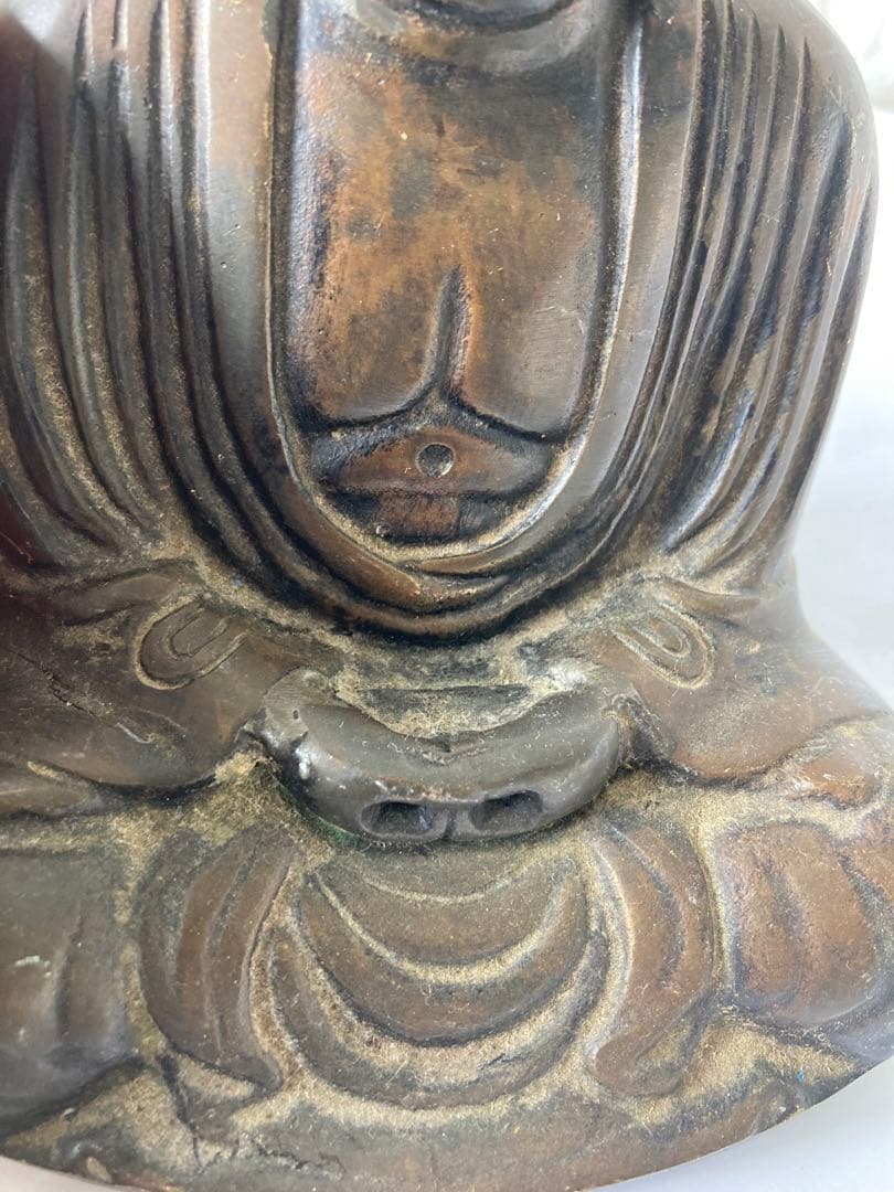 古仏像，古銅製，「貞觀年製」在銘