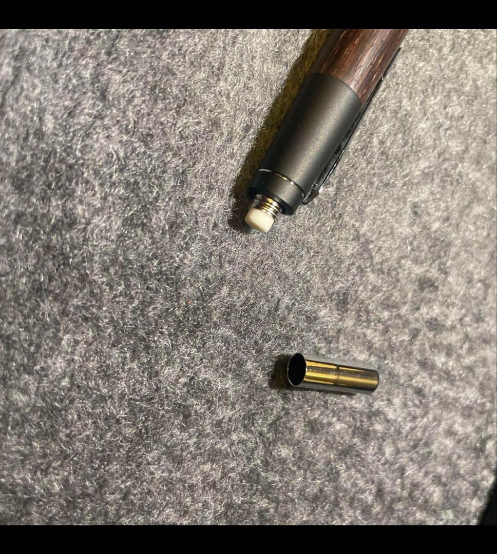 野原工芸　インドローズウッド　新型クリップ　シルバー　シャープペン