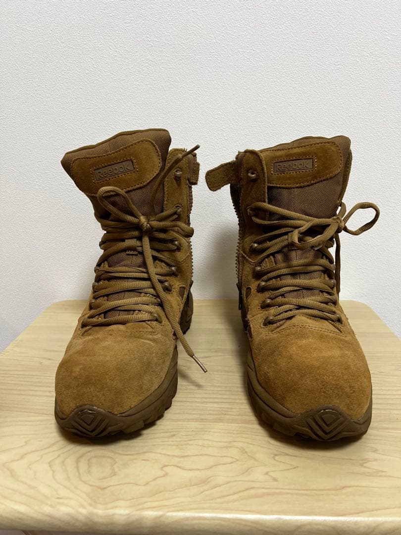 ミリタリーブーツ ブラウン スエード