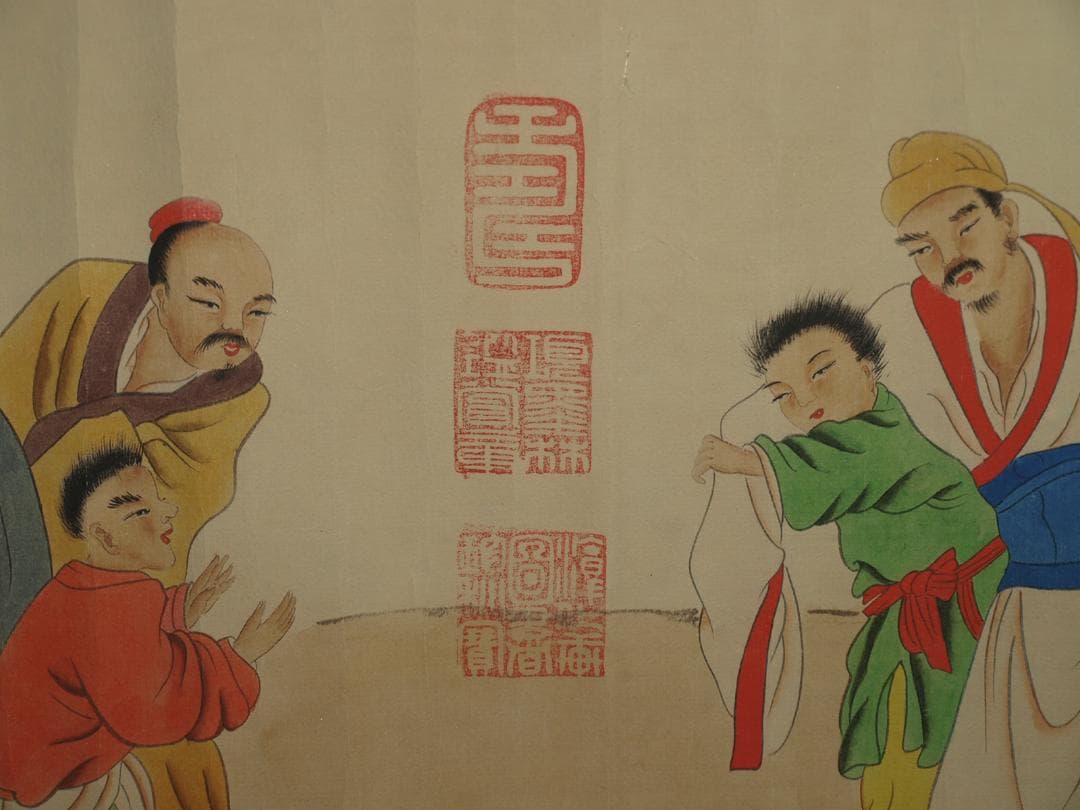 中国明時代の掛軸　激安骨董品　肉筆保証　博物館保管品 BD439A11-6