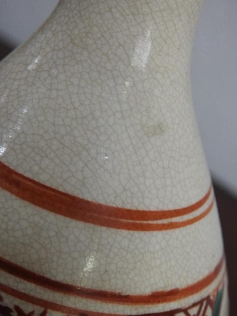 青木木米　赤絵徳利　M642