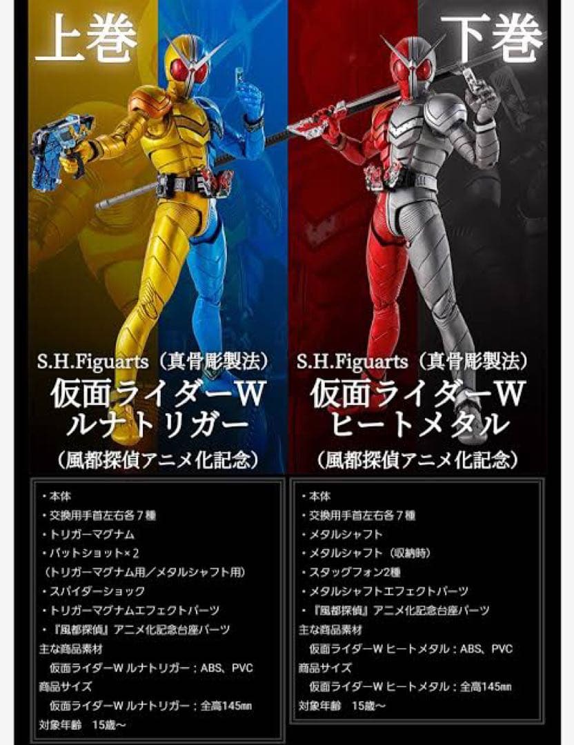 真骨彫製法(風都探偵アニメ化記念) 仮面ライダーW ヒートメタル　ルナトリガー