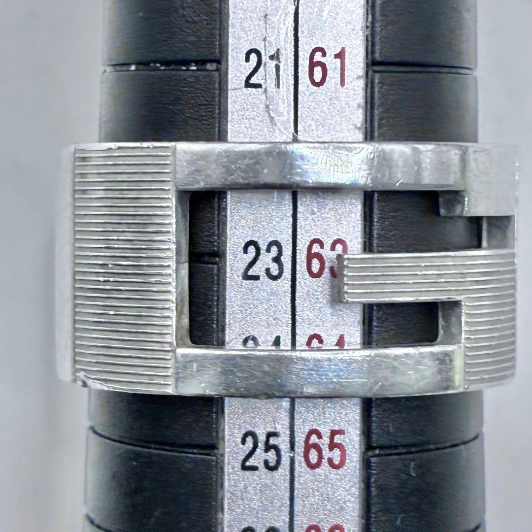 【美品】GUCCI グッチ ブランデッドG リング 23号 ワイド シルバー