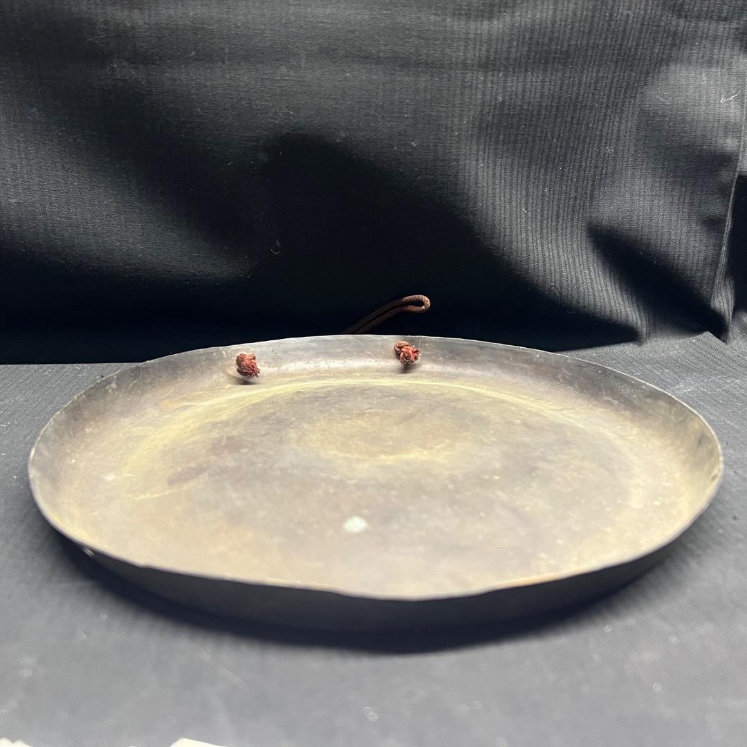 〇Ec右1020 茶道具 ドラ 銅鑼 鳴物 茶事