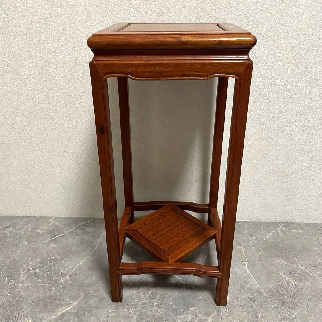 螺鈿細工 唐木　木工象嵌 花台　盆栽台